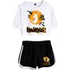 LKY STAR Haikyuu!! Japanese Anime Costume T-Shirt Shorts Abiti 2 Pezzi Set per di Maglietta e Pantaloncini Corta Sportwear