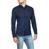 Evoga Camicia Lino Uomo Sartoriale Primavera Estate Casual Elegante (as6, Alpha, 3X_l, Regular, Regular, Blu Scuro, 3XL)