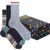 Ciocca Scatolina Regalo 2/3 Paia calze fantasia Uomo - Made in Italy - Idea regalo in caldo cotone Morbide e Confortevoli [BOXWEB3_CKY2_40/45_1]