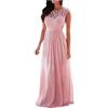 Kobilee Vestito Bianco Donna Mezze Maniche Elegante Formale Vestiti Anni 60 Lungo Scollo a V Curvy Abiti da Cerimonia Verde Taglie Forti Abito da Sposa con Corsetto Infinity Dress Cocktail