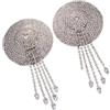 Elnwnnkc Copricapezzoli da Donna Catena per Corpo Pasties Capezzoli Scintillanti Nappe Adesivi Seno Cuscinetti Adesivi Riutilizzabili Reggiseni Pasties con Frange