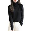 Chanyarn Maglione da Donna in 100% Lana Merino Leggero Collo Alto Lavorato a Maglia Senza Cuciture a Maniche Lunghe Tops