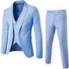 Meaunzyl Abito da Festa per Uomo Completi 3 Pezzi Slim Fit Vestito Wedding Tinta Unita Completo con Bottoni Giacca E Pantaloni Manica Lunga Abito da Lavoro vestibilità Comode Conformato Casual