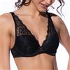 Selene, Bralette in Pizzo con Coppa Foderata Imbottita e Ferretto, Reggiseno Donna Collezione Irina, Colore Nero, Taglia 2B