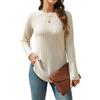 Enmain Maglioni Donna Invernale Elegante Manica Lunga Felpa Leggera Girocollo Maglia Lunga Donna per Leggings Pullover Taglie Forti Loose