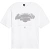 COMO 1907 t-Shirt Stadio da Uomo in Cotone Pesante 180g Maglia Boxy Fit con Stampa cangiante del Sinigaglia Made in Italy (IT, Testo, L, Regular, Regular, Argento)