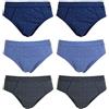 Enrico Coveri 6 Slip Uomo Cotone Elasticizzato Misure M-L-XL-XXL Varie Fantasie (IT, Testo, XXL, Regular, Regular, ES1208)