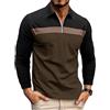 Ryehack Polo Uomo 1/4 Zip Casual Top Manica Lunga Maglietta Raglan Cotone Camicia Golf Regular Fit S-3XL