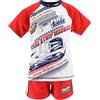 Disney Cars Bambino Maglietta e Pantaloncini (Rosso,8 Anni)