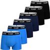 CLALER Boxer da Uomo, Confezione da 6 Pezzi, in Cotone, da Uomo, Stile retrò, Comodi e Traspiranti, per Gli Sport quotidiani all'Aria Aperta, Nero x2 + Blu Navy x 2 + Celeste X2, XL