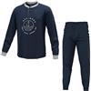Navigare Pigiama Uomo Cotone Jersey Taglie Forti 3 Colori Serafino Art.140584B (Navy - 60 / 5XL)