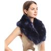 soul young Collo Sciarpa Invernale Calda di finto pelo, Donna Elegnate e Staccabile, Ideale per Outfit(80CM,Blu)
