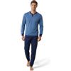 Galeone - Biancheria e Tessuti IIGranchio - Pigiama Uomo | Cotone 100% | Manica e Pantalone Lunghi - Scollo Serafino - Pigiama Uomo, Completo Notte | Cotone Morbido - Traspirante - Comfort Naturale Quotidiano | AVIO - L