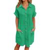 Generico Vestiti Estivi Donna Vestito Estivo Abito Da Spiaggia Mare Completo Elegante Eleganti Summer Dresses for Women Midi Primaverile Prendisole Abbigliamento Vestitini Abiti Lunghi Vestitino Curvy,Verde,L