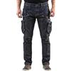 Neo Tools Pantaloni da Lavoro da Uomo in Denim, 8 Tasche, Taglie XS-XXXL, Cuciture rinforzate, Ginocchia profilate, Tessuto Misto 98% Cotone, 2% Elastan 410 g/m2, Tasche Multifunzione, Effetto Cargo