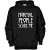 Settantallora - Felpa con Cappuccio KJ786 Normal People Scare Me Taglia S