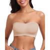 LEYSHE Reggiseno Senza Spalline per Donna Reggiseno a Fascia Imbottito Reggiseno a Tubo Senza Cuciture Top a Fascia Antiscivolo