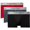 Calvin Klein Trunk 3Pk Color Red, Size Small 0GU - Red Stamp Black Turbulence Small