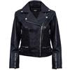 Infinity Leather Giacca da Donna Stile vintage in Vera Pelle Con Zip da Motociclista XS