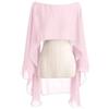 IKFGTJRE Coprispalle Chiffon Bolero Mantella da sposa in chiffon donna, bolero, sera(Pink)