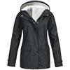 Uwdiohq Offerte Primavera Giubbotto Rosa AnticoGiacca Donna Lana Bouclé Felpe con Pelo Interno Parka Blu Invernale Cappottino Caldo