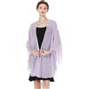 BEAUTELICATE Scialle Donna Elegante per Cerimonia Taglie Forti Chiffon Coprispalle Sheer Stola Donna per Matrimonio Estivo Sposa Abiti (Lilla Chiaro,Taglia Unica)