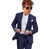 Leader of the Beauty Smoking da ragazzo in lino 2 pezzi slim fit abiti formali per matrimonio