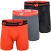 New Balance Boxer da Uomo ad Alte Prestazioni con Patta, Biancheria Intima Elasticizzata Traspirante, Traspirante, Cintura Morbida (Confezione da 3), Stampa Mimetica con libellule/Acciaio/Fantasma, M