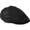 Riki Browns Cappello Piatto Uomo in Lino con Fodera in Cotone - Made in Italy - Blu a Quadri, Nero, Tweed a Linee Rosse - Misure 55, 57, 59, 68
