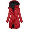 KHIRVWL Giubbotto Donna Invernale Lungo Piumino Cappotto Trapuntato Imbottita in Caldo Giacca Parka Casual Outdoor Cappotti con Cappuccio Cappotto Moda Cerniera Unico Giacche Classico Piumini