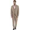 Giosal Abito Uomo Monopetto Vestito Gessato Giacca con Pochette Pantaloni Completo Elegante Vari Colori (IT, Numero, 48, Regular, Regular, Beige)