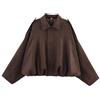 Generico Giacca Moto Bomber Donna in Finta Pelle Scamosciata con Colletto Risvolto Giacca Softshell Caldo Primavera Inverno Maniche Lunghe Moda Camoscio Giacca Vintage Cappotto
