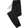 Jamron Uomo Estivi Leggeri Elasticizzati Pantaloni Sportivi Pantaloni da Jogging con Tasche Zip Pantaloni Lunghi Casual Fondo Affusolato Nero & Blu L