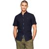 Tommy Hilfiger Camicia Oxford da uomo a maniche corte Regular Fit Stretch Collezione 2024, S, bianco, M