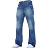 APT Jeans da uomo bootcut, gamba svasata, colore: blu Light Wash A42 28W x 30L