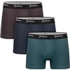 Gladbecke Boxer Uomo in Cotone Morbido Senza Etichette Che Danno Fastidio, Biancheria Intima Comoda e Traspirante, Pacco da 3, Taglia M, Blu Scuro + Verde Lago + Viola