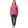 Generico Pigiama Donna Invernale Caldo (Peso 200 gr Metro lineare) Pigiama Donna Caldo Cotone Interlock Garzato Lungo- Pigiami Disponibili dalla S alla XXL (XL- Unique Rosa)