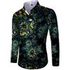 NITRY personalità Unico Disegno Manica Lunga Abbottonatura Shirts 3D Stampa Digitale Modashirt Urbano Temperamento Tendenza Camicia Casual da Uomo OP-07 XL