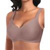 Ganado Jelly Bras - Reggiseno senza cuciture da donna | Reggiseno senza ferretto, gel, imbottito, push-up, smerlato, supporto per seni cadenti, senza fili, reggiseno a maglietta