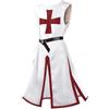 YOSUWOAI Abbigliamento medievale da uomo, costume da cavaliere da crociato, costume da cavaliere vichingo, tunica templare, per cosplay, cosplay, carnevale, Halloween, feste
