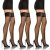 sesto senso 3 Paia Calze Autoreggenti Pizzo con Silicone 20 DEN Donna Sexy Lingerie