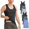 MT Confezione da 6 canottiere da uomo in cotone Classic - a costine sottili o doppie, A costine sottili mélange, XXXXXL