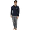 Enrico Coveri Pigiama Uomo Cotone Lungo - Pigiama Uomo Estivo Lungo Leggero Anche Taglie Forti (Ferro 8138 con Pantalone in Tela, M)