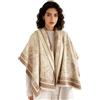 Leisofter Sciarpa invernale della lana della donna Sciarpa morbida calda Pashmina grande autunno Sciarpa invernale placca fiori moda francese Poncho Sciarpa 185 x 65 cm