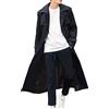 Pantete - Cappotto da uomo doppiopetto, trench, casual, antivento con revers, giacca lunga, soffice, soprabito oversize.