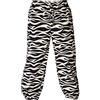 PANASIAM Pantaloni geometrix tradizionali giapponesi, prodotti equamente in piccole aziende, zebra, M