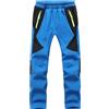 Asfixiado Pantaloni da trekking per bambini e bambine, imbottiti, ad asciugatura rapida e impermeabili, in softshell, antivento, caldi, invernali, per attività all'aria aperta, Azzurro, 10 anni