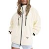 Generic Petite - Trench da donna con cappuccio, con tasche con cerniera, taglia 52, giacca da festival, impermeabile, con tasche, giacca da moto, taglia 48, Beige, XXL