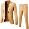 Generico Abiti da Uomo 2 Pezzi Suit Slim Fit Wedding Dinner Tuxedo Abiti per Uomo Business Casual Giacca e Pantaloni 6 Colori Disponibili