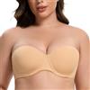 MELENECA Donna Reggiseno Senza Spalline Invisibile con Ferretto con Coppe Grandi Bacio del Sole 6H